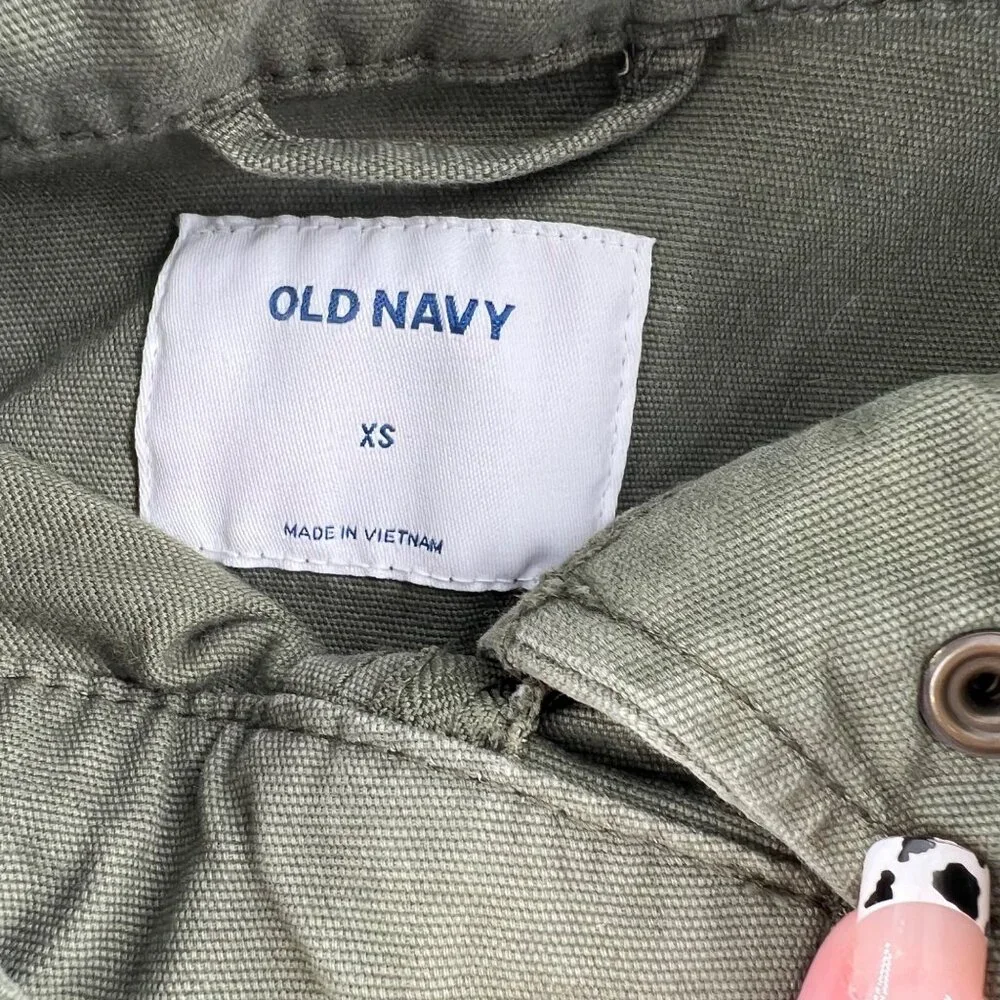 Old Navy Women's Utility Jacket size XS Army Olive Green‎